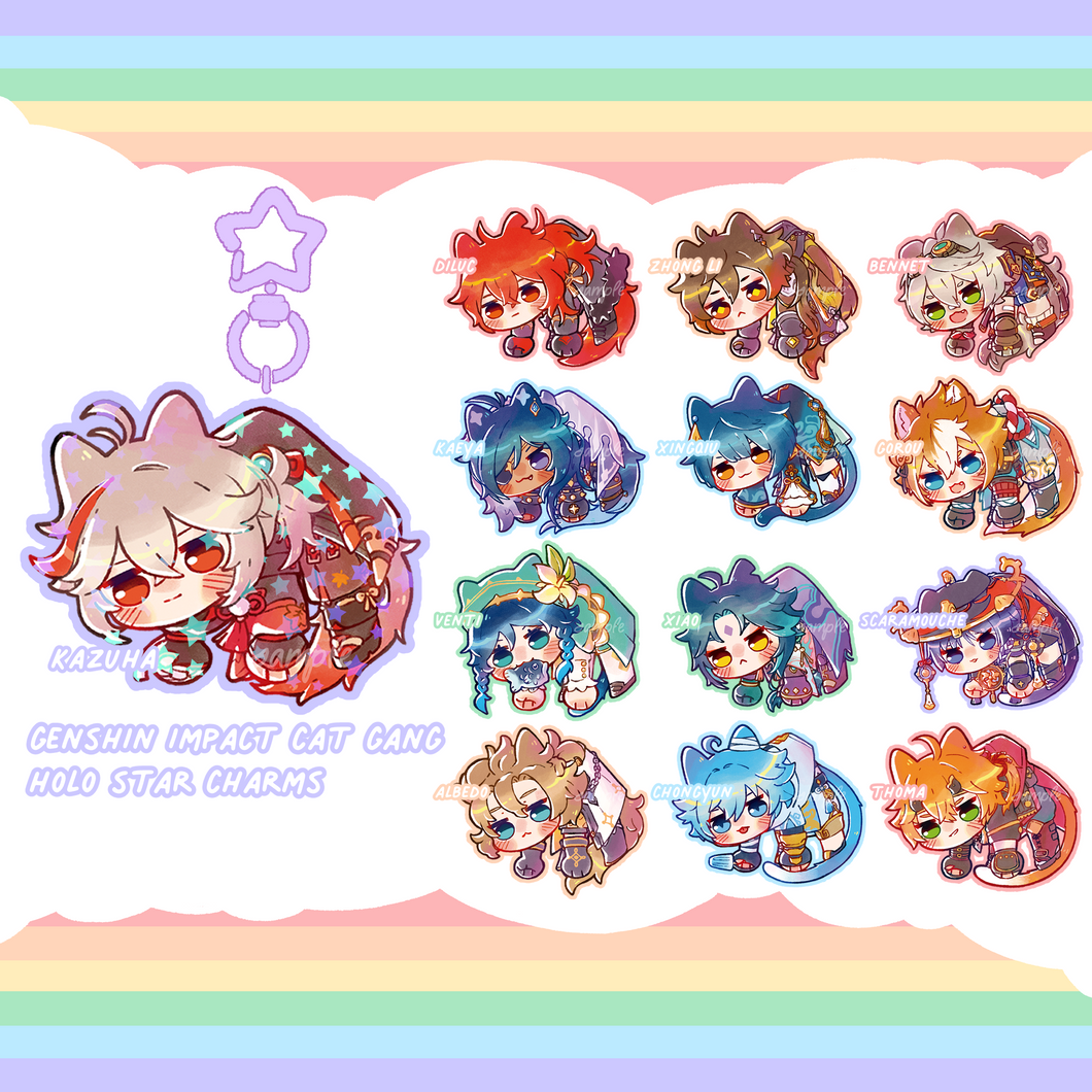 ☆ Genshin Impact Cat Gang Charms ☆