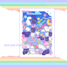 Load image into Gallery viewer, ☆ Cloud Cats Sticker Sheet ☆
