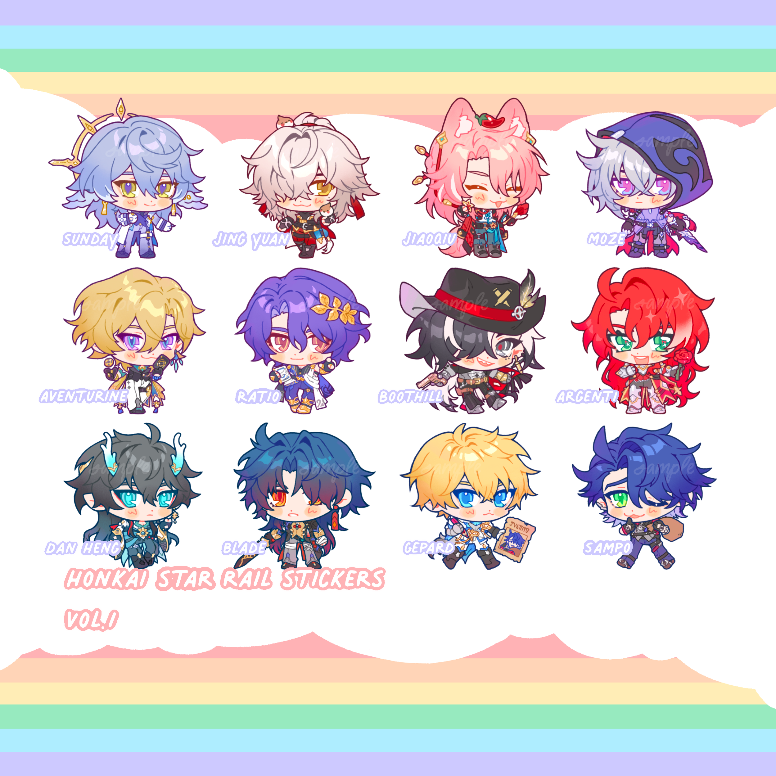 Honkai Star Rail Stickers ☆ – Azul Durmiente Store