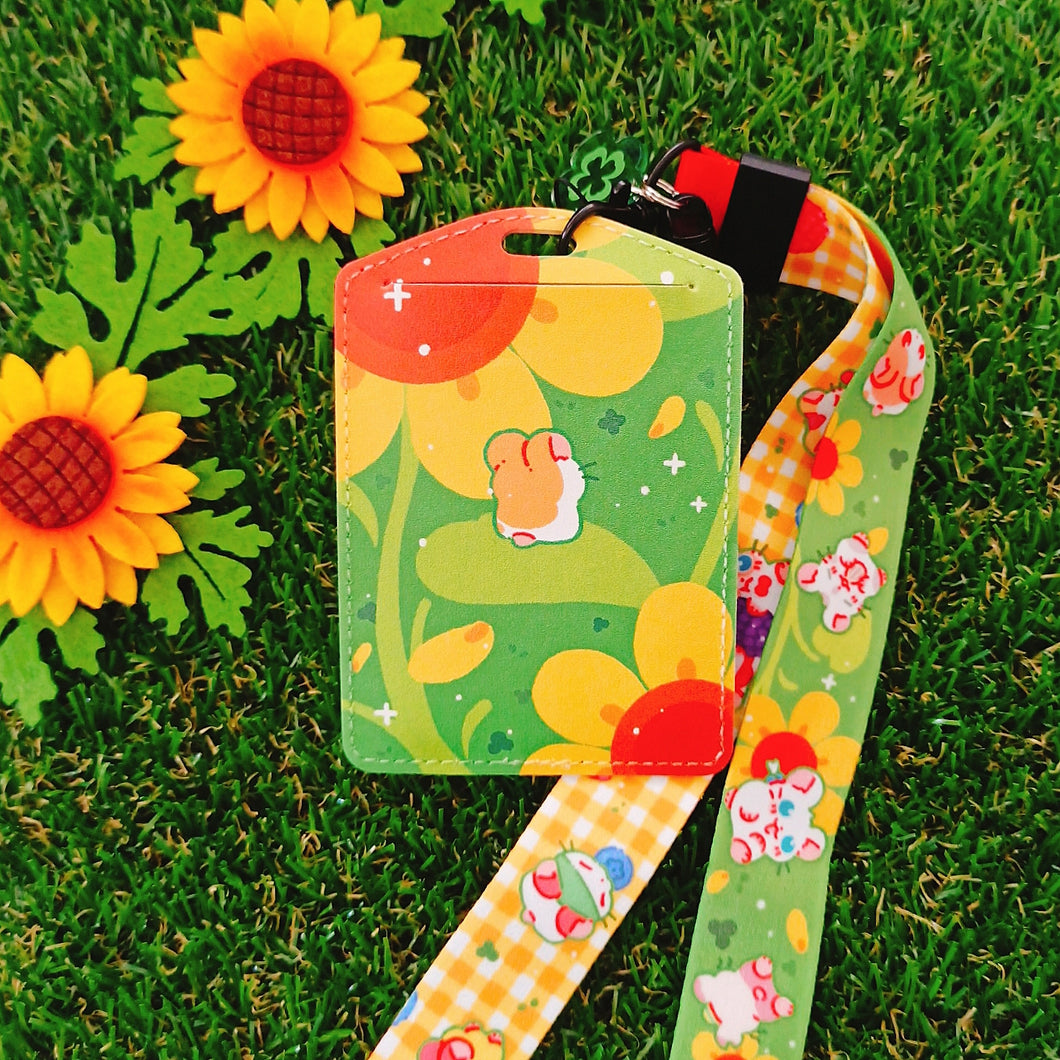 ☆ Hamtaro Picnic Lanyard & Card Holder ☆