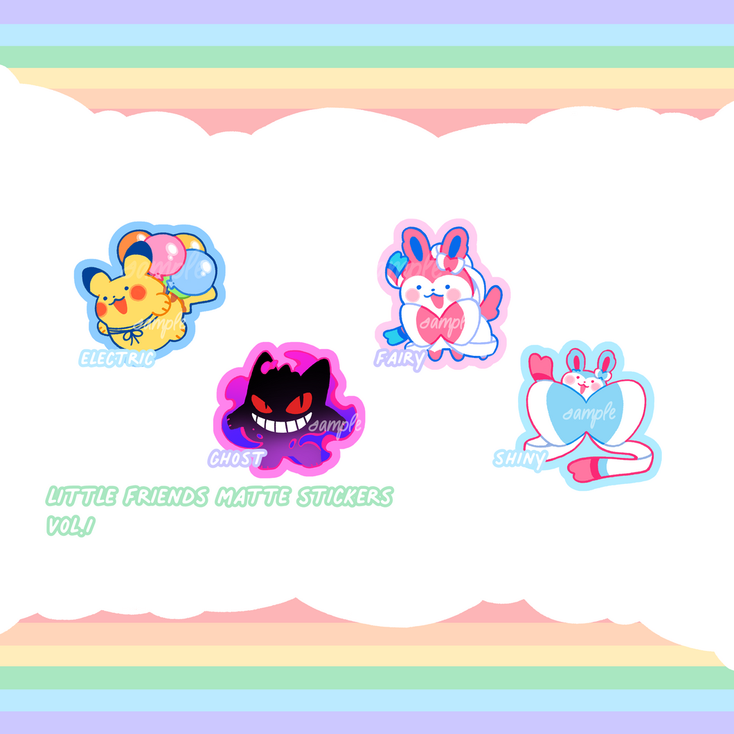 ☆ Little Friends VOL.1 Matte Stickers ☆