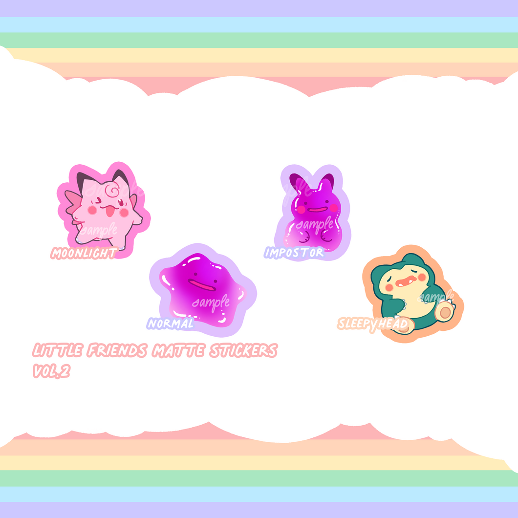 ☆ Little Friends VOL.2 Matte Stickers ☆