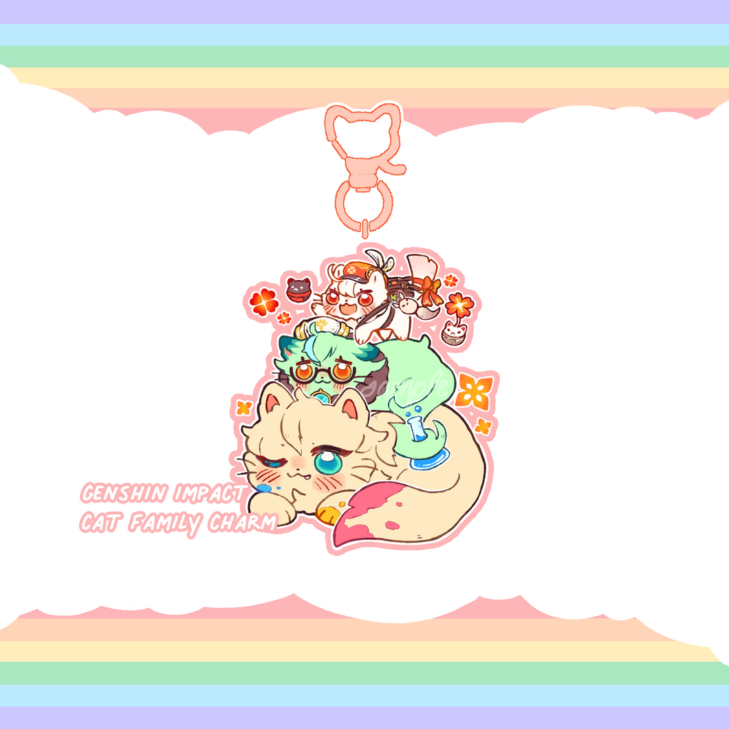 ☆ Genshin Impact Cat Family Charm ☆