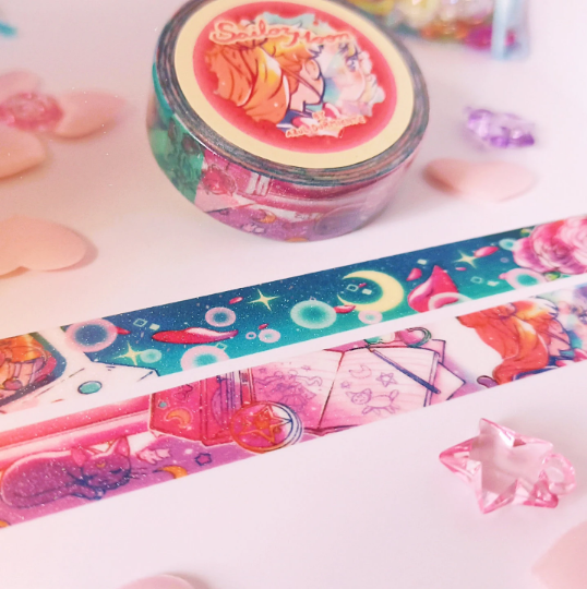 ☆ Sailor Moon Glittery / Gold Foil Washi Tape ☆