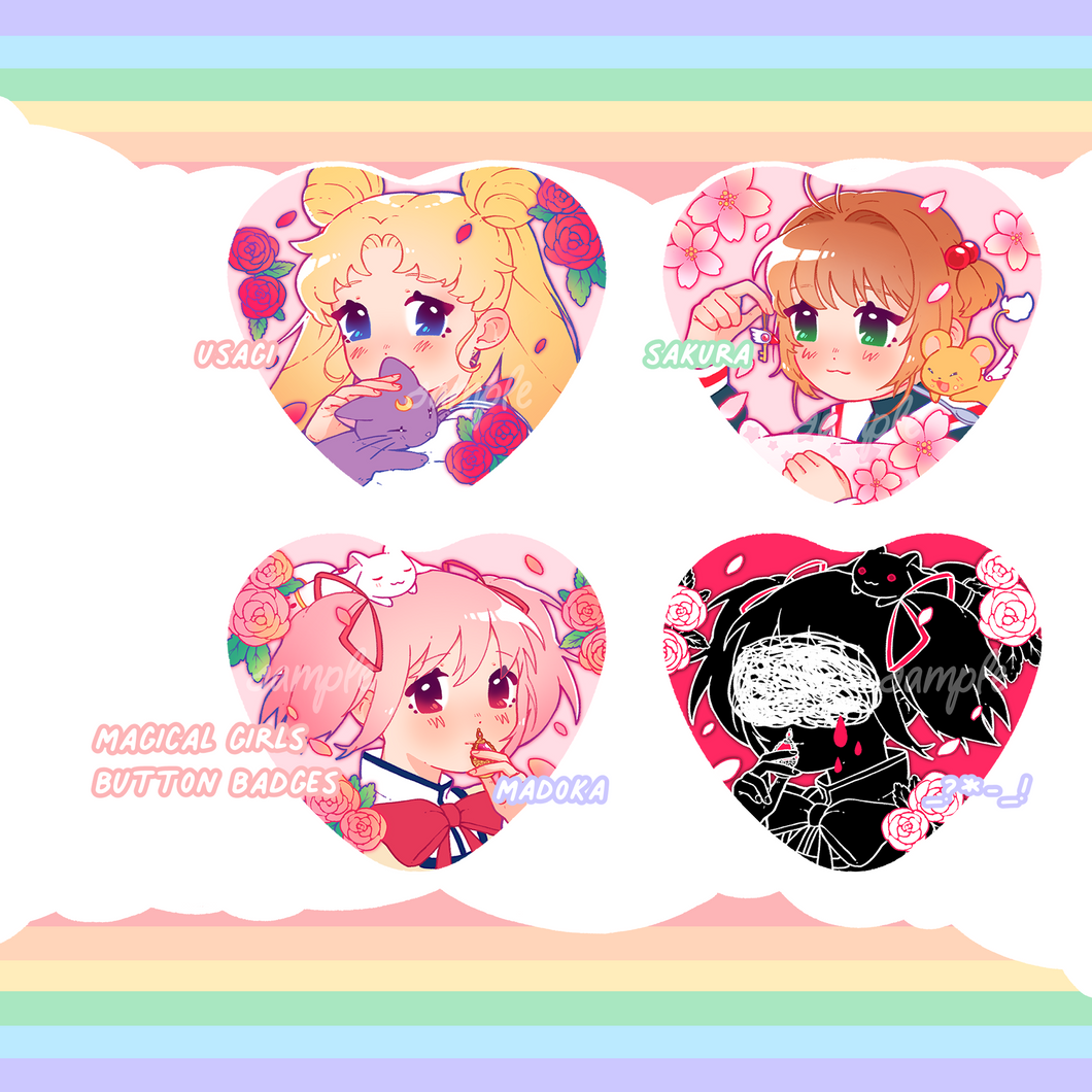 ☆ Magical Girls Button Badges ☆