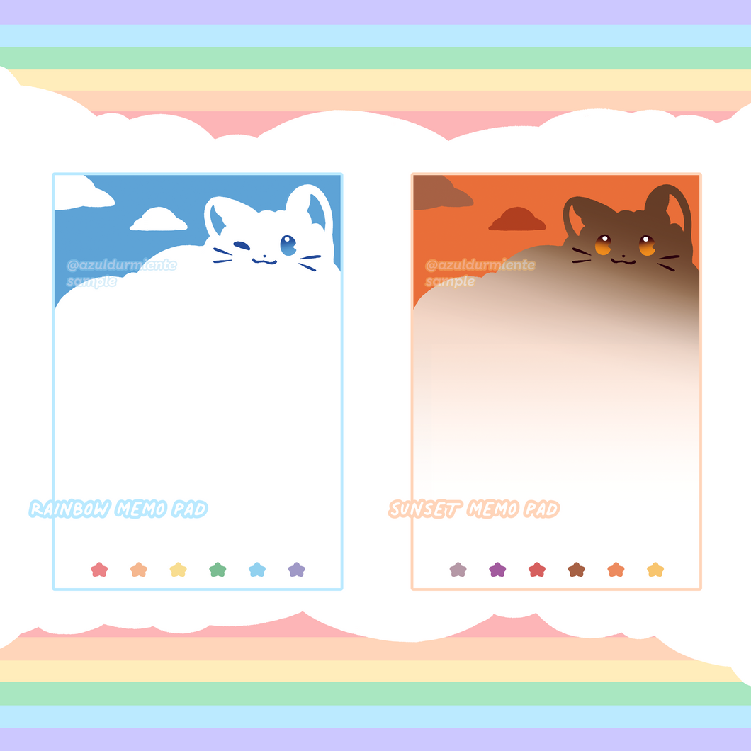 ☆ Cloud Cat Memo Pads  ☆