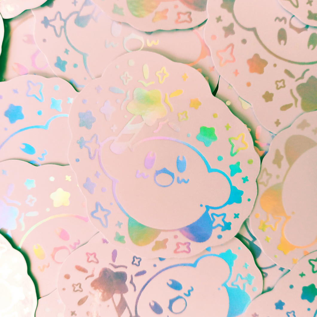 ☆ Happy Star Holo Sticker ☆