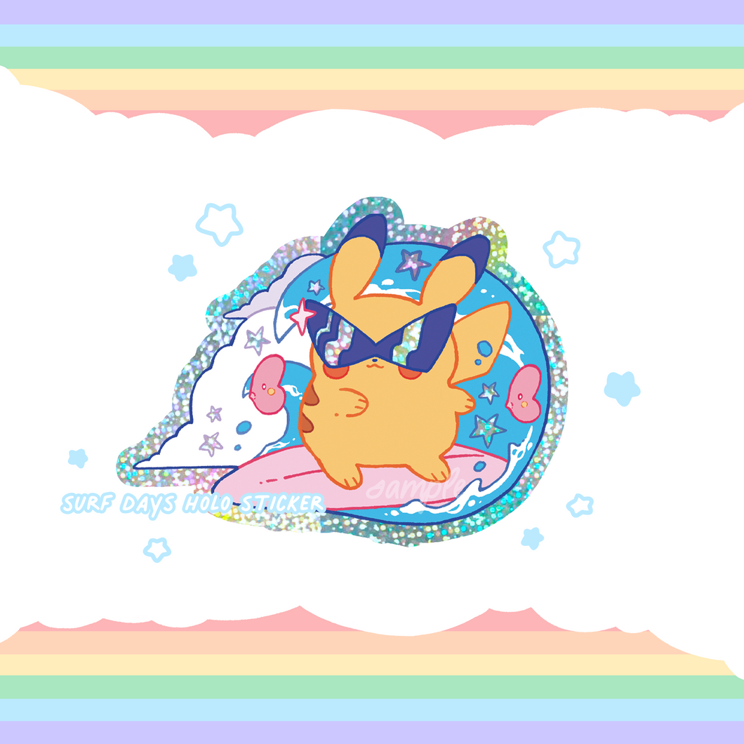 ☆ Surf Days Holo Sticker ☆